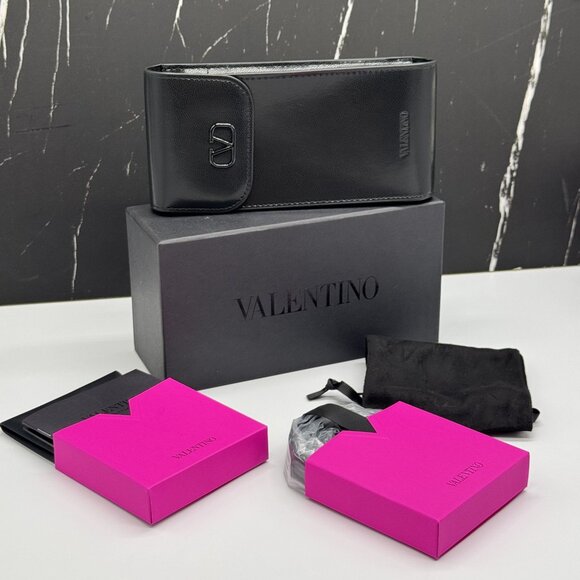 NEW VALENTINO VLS-166A GREY BLACK CAT EYE SUNGLASSES VALENTINO main image 4